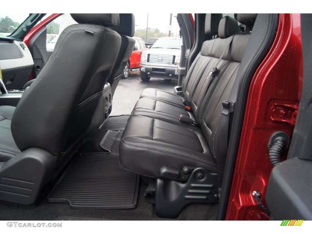 Black Interior 2013 Ford F150 FX4 SuperCab 4x4 Photo #71540047