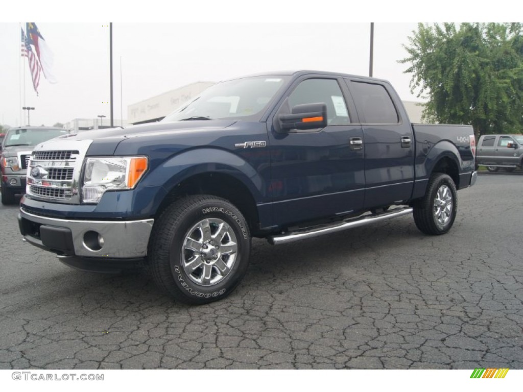 2013 F150 XLT SuperCrew 4x4 - Blue Jeans Metallic / Steel Gray photo #6