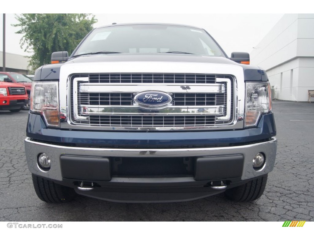 2013 F150 XLT SuperCrew 4x4 - Blue Jeans Metallic / Steel Gray photo #7