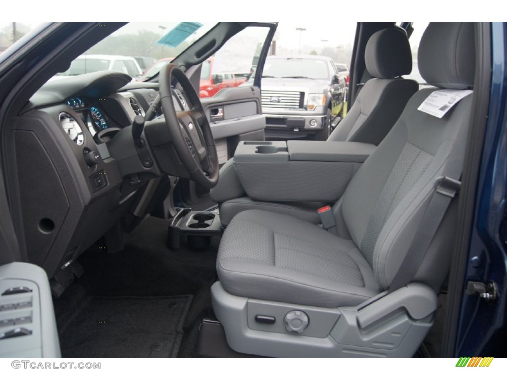 Steel Gray Interior 2013 Ford F150 XLT SuperCrew 4x4 Photo #71540857
