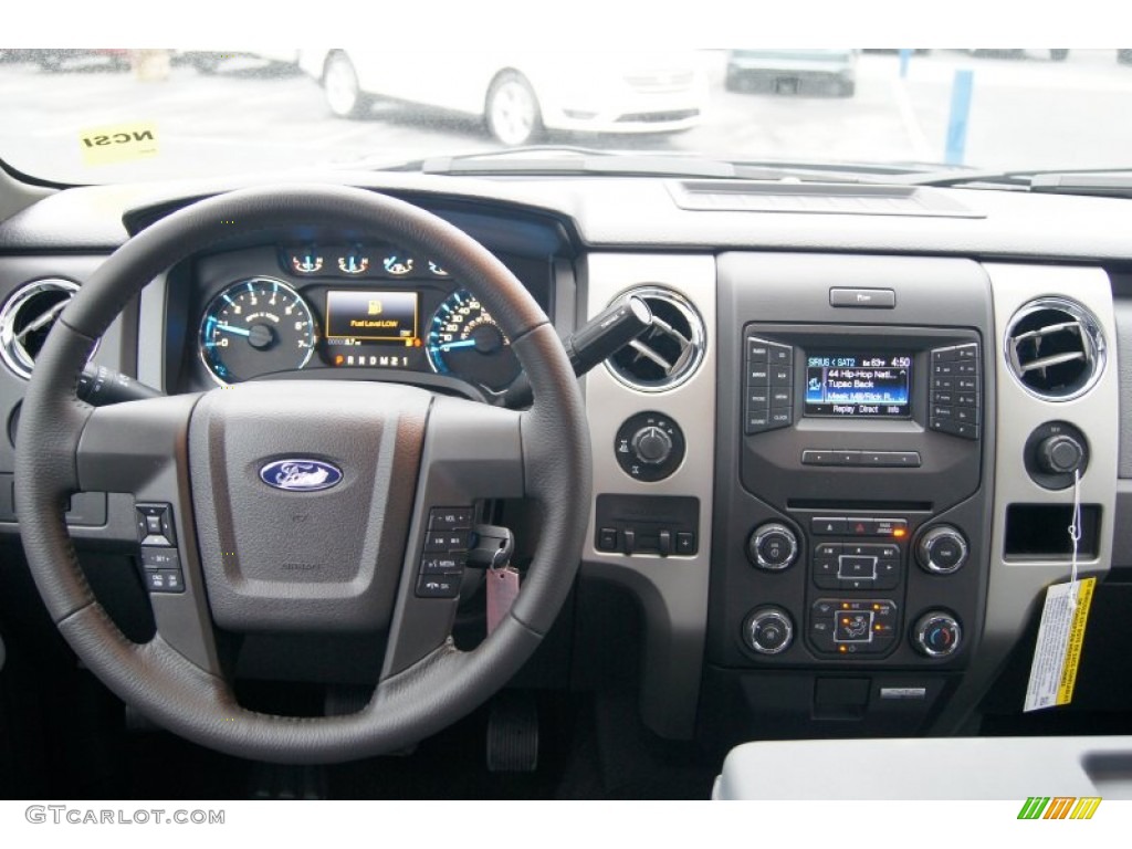 2013 Ford F150 XLT SuperCrew 4x4 Steel Gray Dashboard Photo #71540983