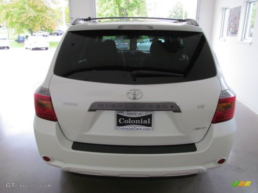 2009 Highlander Sport 4WD - Blizzard White Pearl / Black photo #7