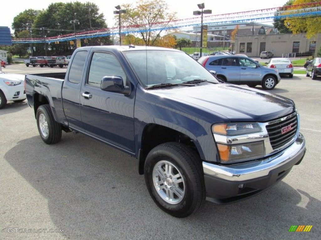 Navy Blue 2012 GMC Canyon SLE Extended Cab 4x4 Exterior Photo #71542047