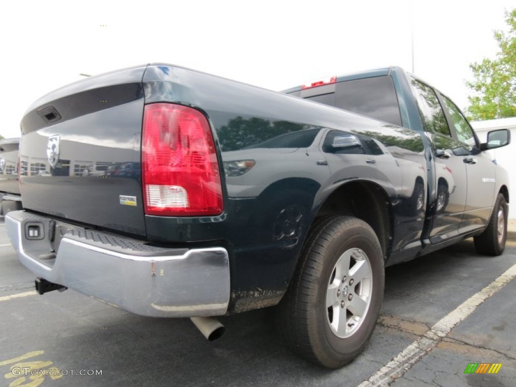 2011 Ram 1500 SLT Quad Cab - Hunter Green Pearl / Dark Slate Gray/Medium Graystone photo #3