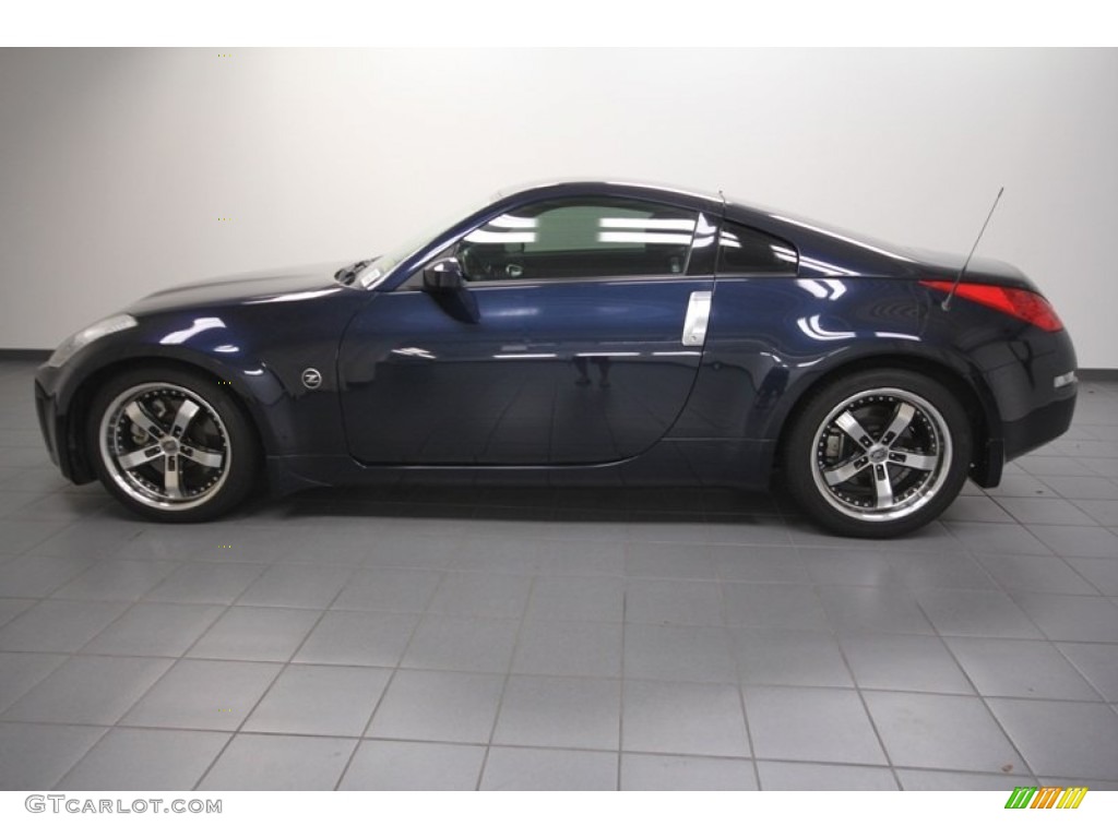 2008 350Z Coupe - San Marino Blue / Carbon photo #2