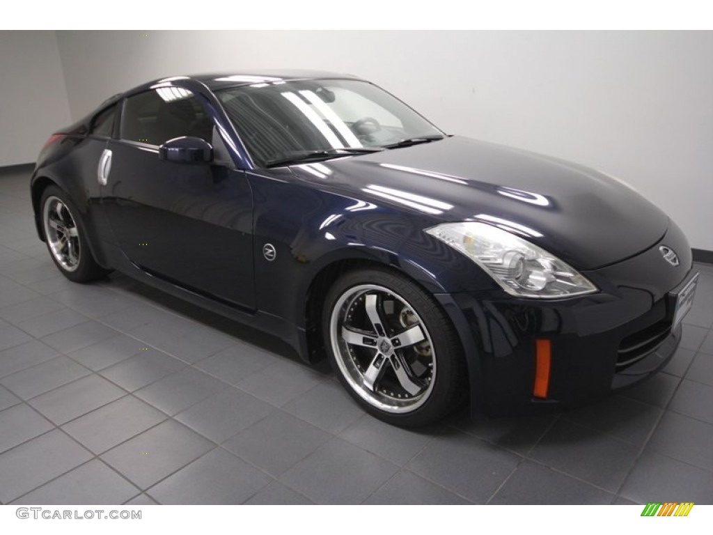 2008 350Z Coupe - San Marino Blue / Carbon photo #8