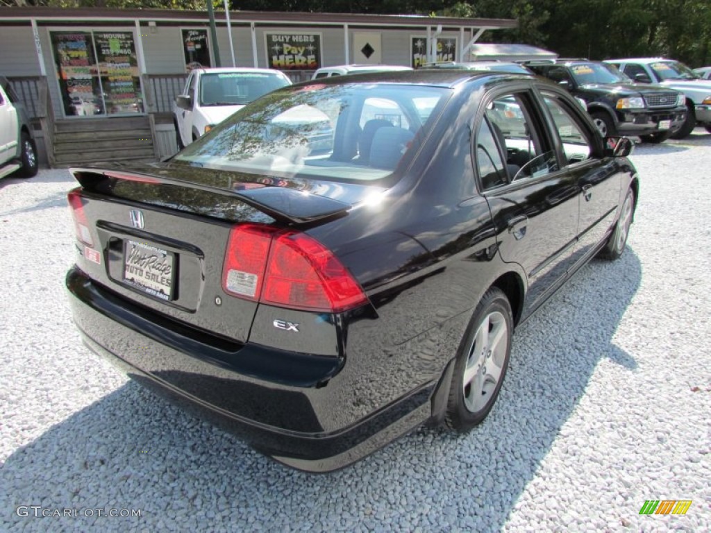 2004 Civic EX Sedan - Nighthawk Black Pearl / Gray photo #5