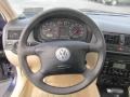 Beige 2004 Volkswagen Golf GLS 4 Door Steering Wheel