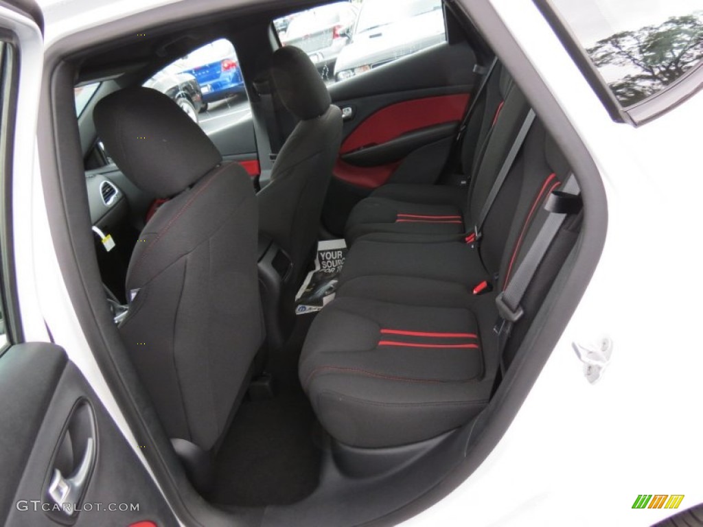 Black/Ruby Red Interior 2013 Dodge Dart Rallye Photo #71543976