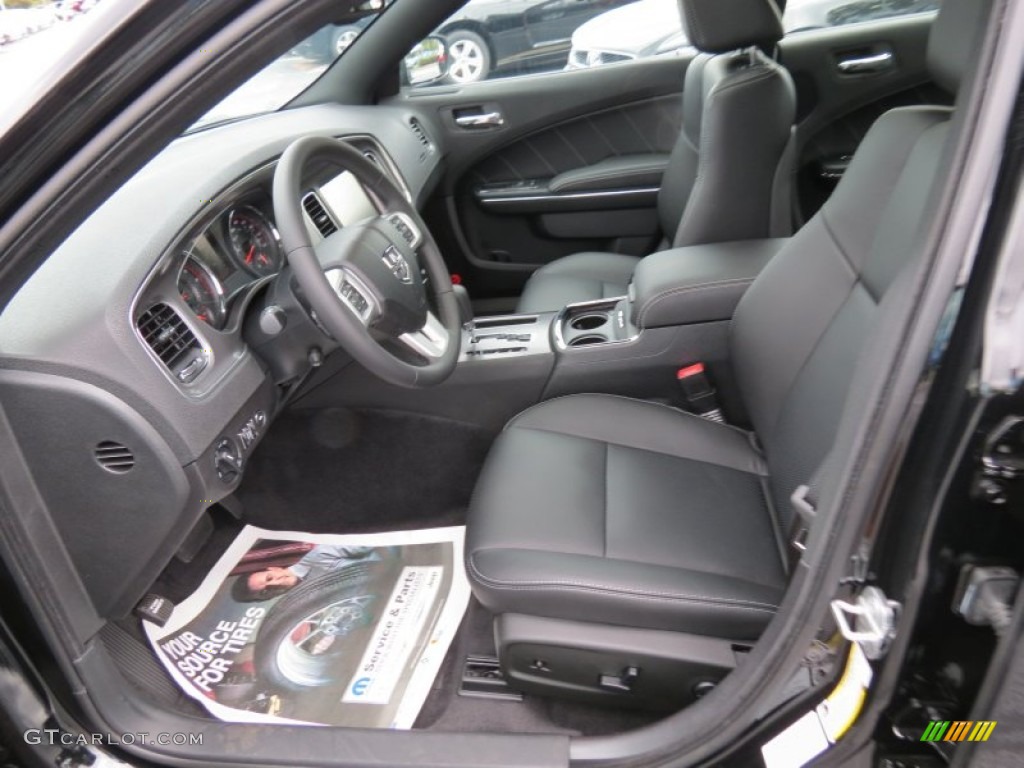 Black Interior 2013 Dodge Charger R/T Plus Photo #71544706