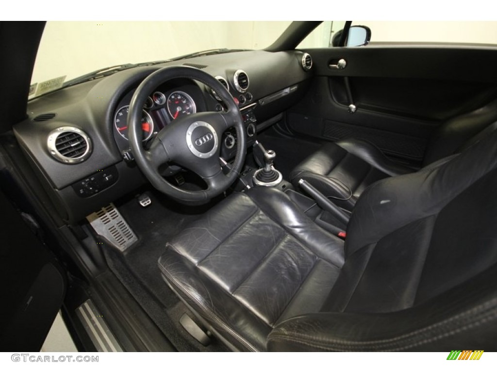 Ebony Interior 2003 Audi TT 1.8T quattro Roadster Photo #71546232