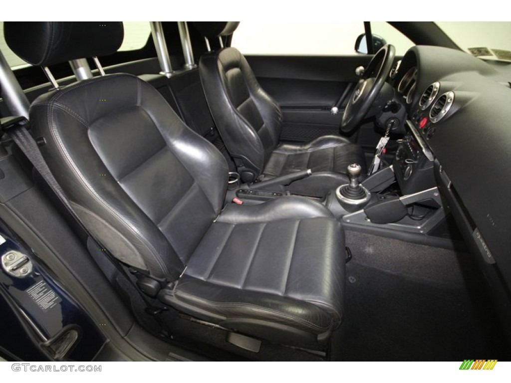 Ebony Interior 2003 Audi TT 1.8T quattro Roadster Photo #71546407