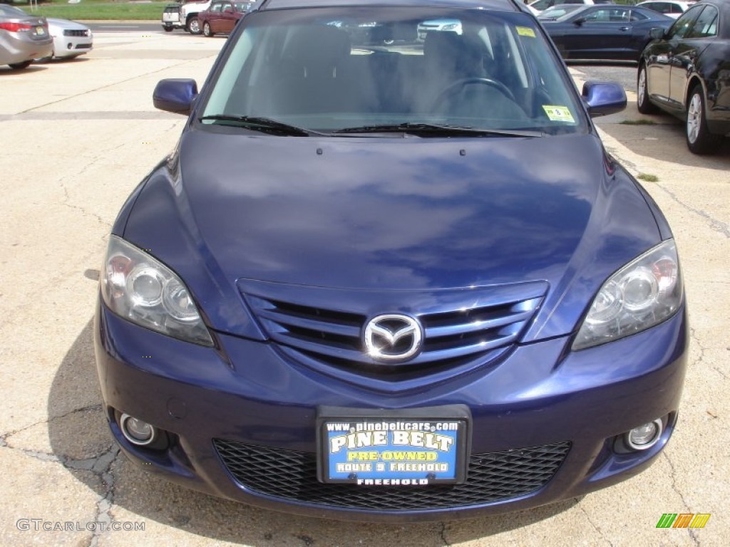 2005 MAZDA3 s Hatchback - Strato Blue Mica / Black/Blue photo #2
