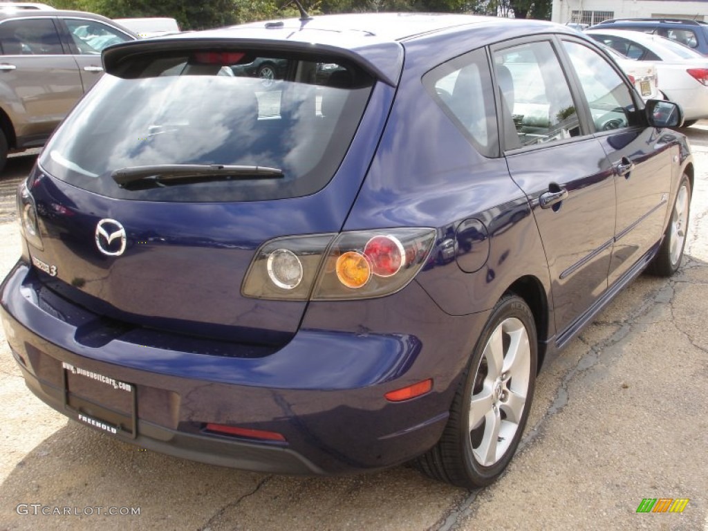 2005 MAZDA3 s Hatchback - Strato Blue Mica / Black/Blue photo #4
