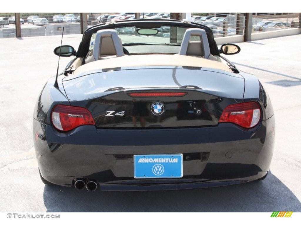 2006 Z4 3.0si Roadster - Black Sapphire Metallic / Beige photo #6