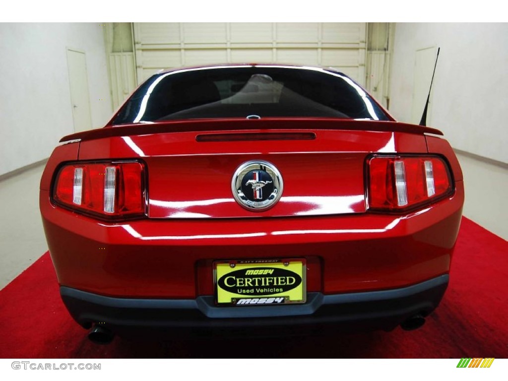 2011 Mustang V6 Premium Coupe - Red Candy Metallic / Charcoal Black photo #6