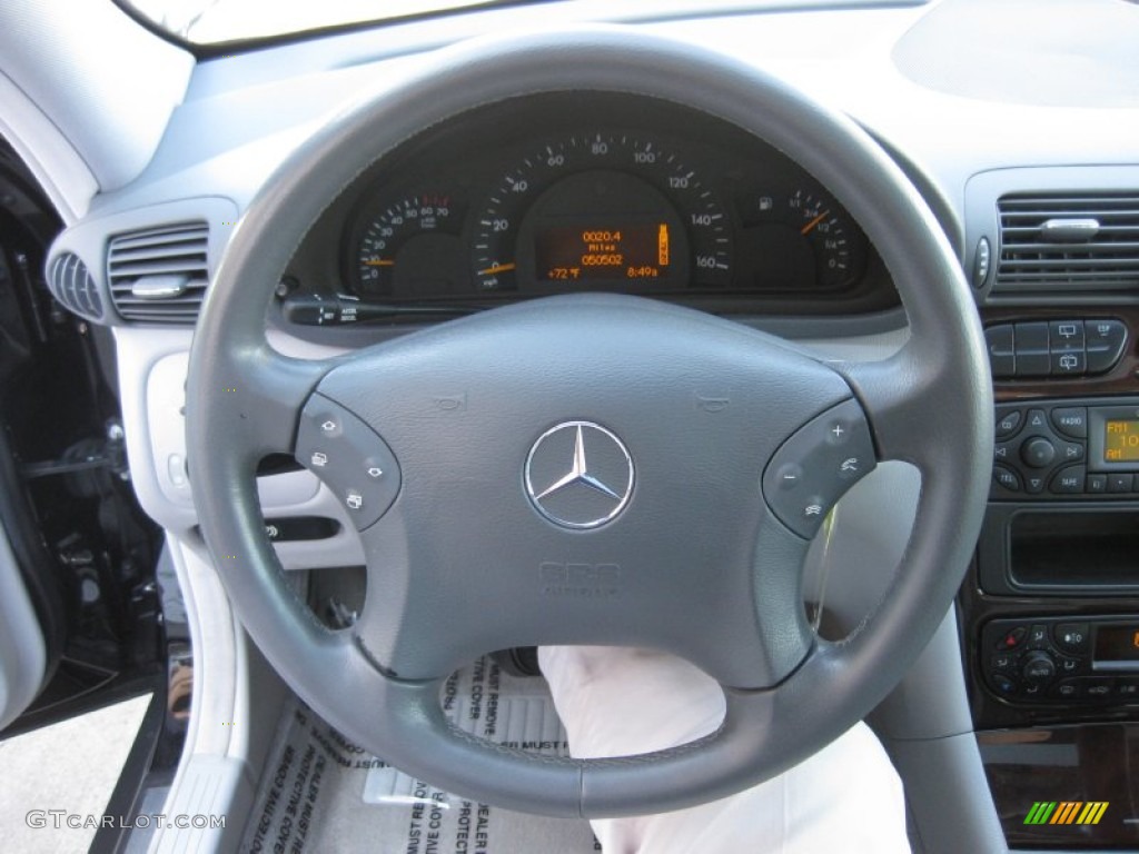 2004 Mercedes-Benz C 320 Wagon Ash Grey Steering Wheel Photo #71548840
