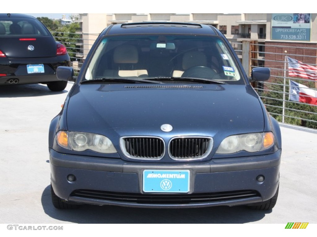 2005 3 Series 325i Sedan - Steel Blue Metallic / Sand photo #2