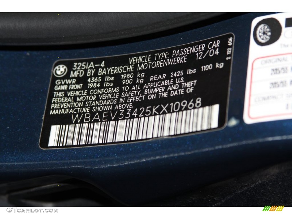 2005 3 Series 325i Sedan - Steel Blue Metallic / Sand photo #17