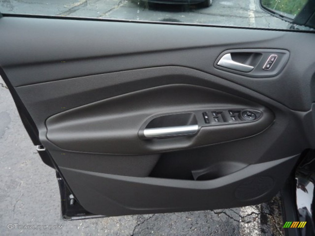2013 Ford Escape SE 2.0L EcoBoost 4WD Charcoal Black Door Panel Photo #71550424