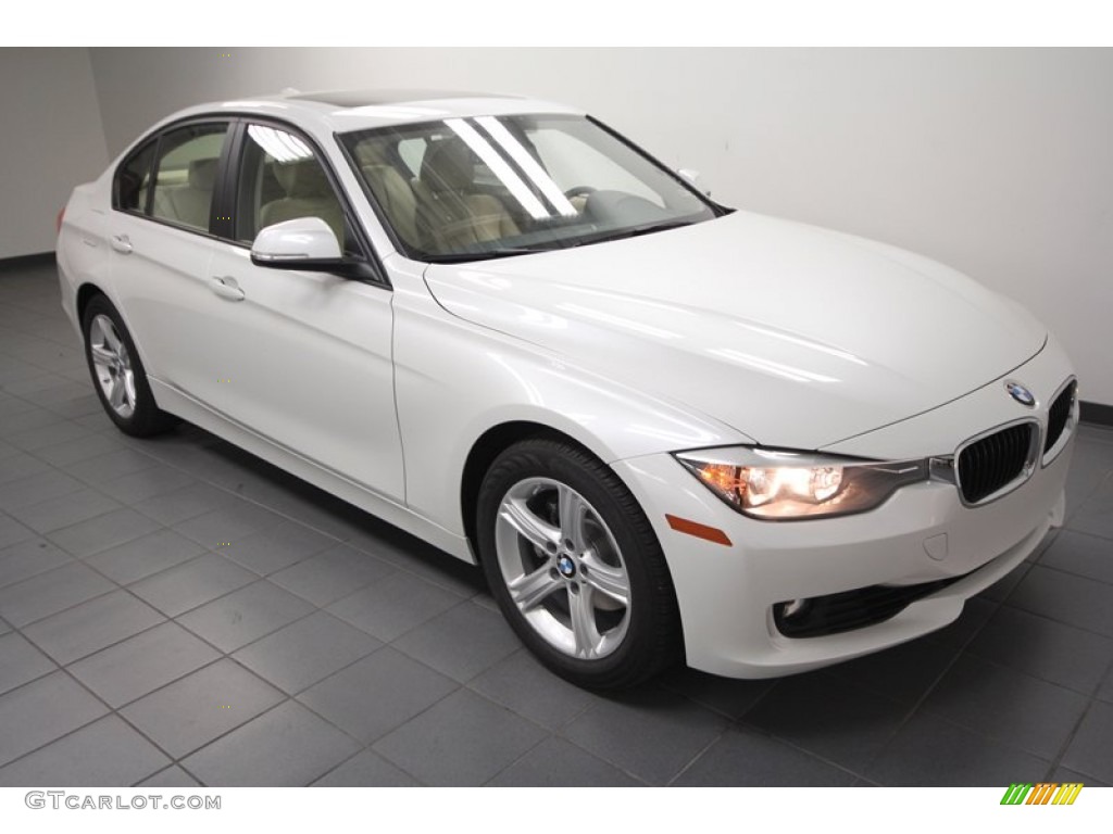 2013 3 Series 328i Sedan - Mineral White Metallic / Venetian Beige photo #6