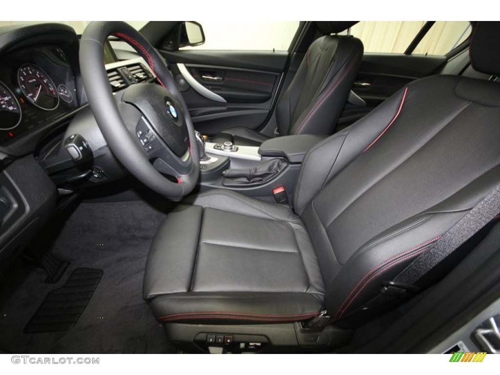 Black Interior 2013 BMW 3 Series ActiveHybrid 3 Sedan Photo #71552572