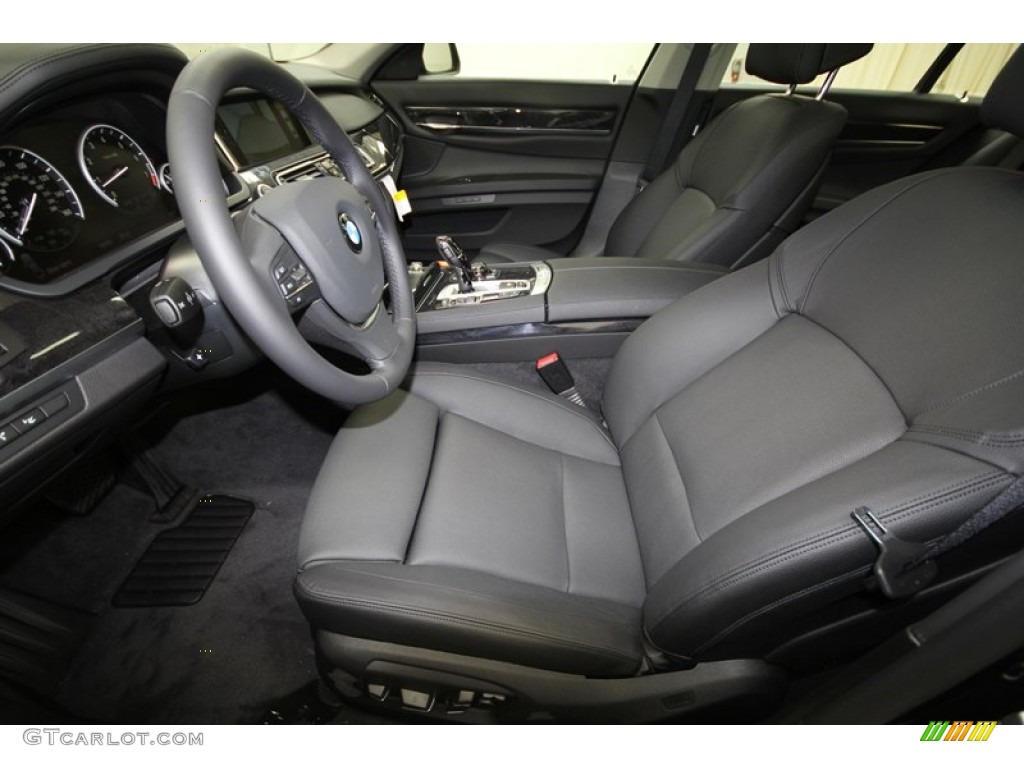 Black Interior 2013 BMW 7 Series 740i Sedan Photo #71553574