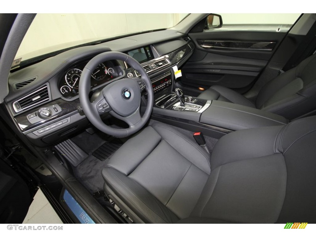 Black Interior 2013 BMW 7 Series 740i Sedan Photo #71553640