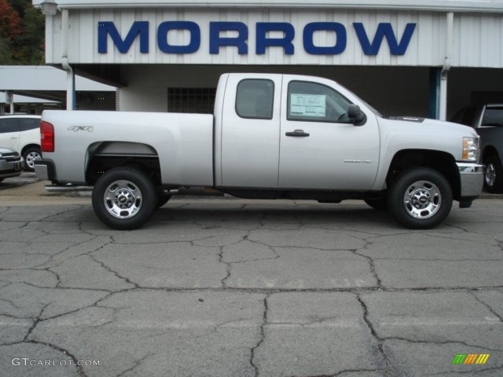 2013 Silverado 2500HD Work Truck Extended Cab 4x4 - Silver Ice Metallic / Dark Titanium photo #1