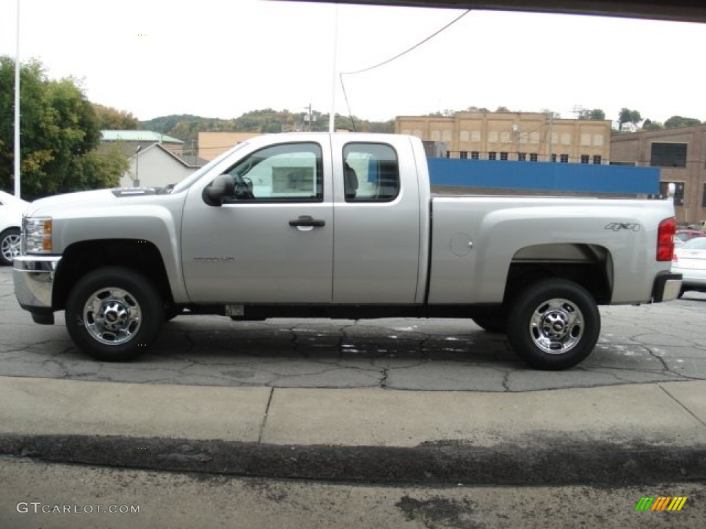 Silver Ice Metallic 2013 Chevrolet Silverado 2500HD Work Truck Extended Cab 4x4 Exterior Photo #71556010