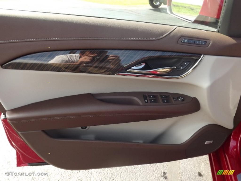 2013 Cadillac ATS 3.6L Premium Light Platinum/Brownstone Accents Door Panel Photo #71556607