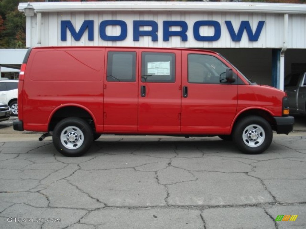 2013 Express 2500 Cargo Van - Victory Red / Medium Pewter photo #1