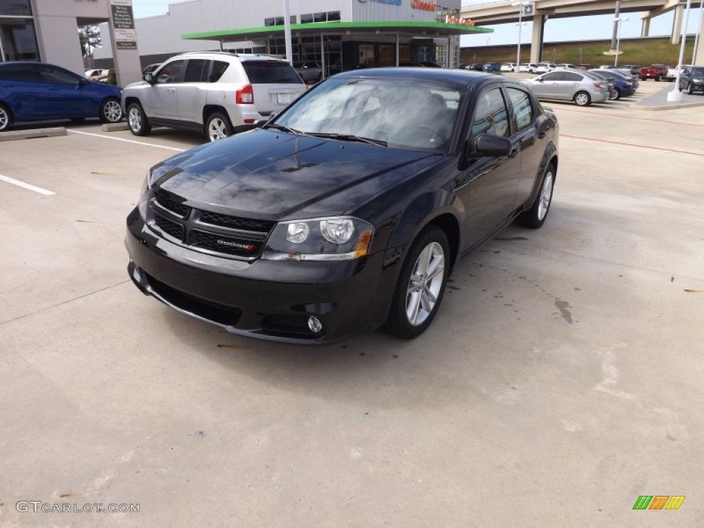 2013 Avenger SXT - Black / Black/Light Frost Beige photo #1