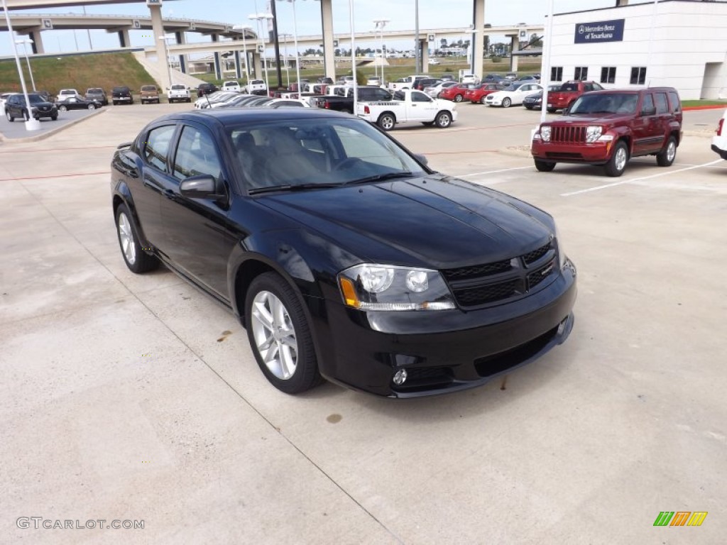 2013 Avenger SXT - Black / Black/Light Frost Beige photo #7