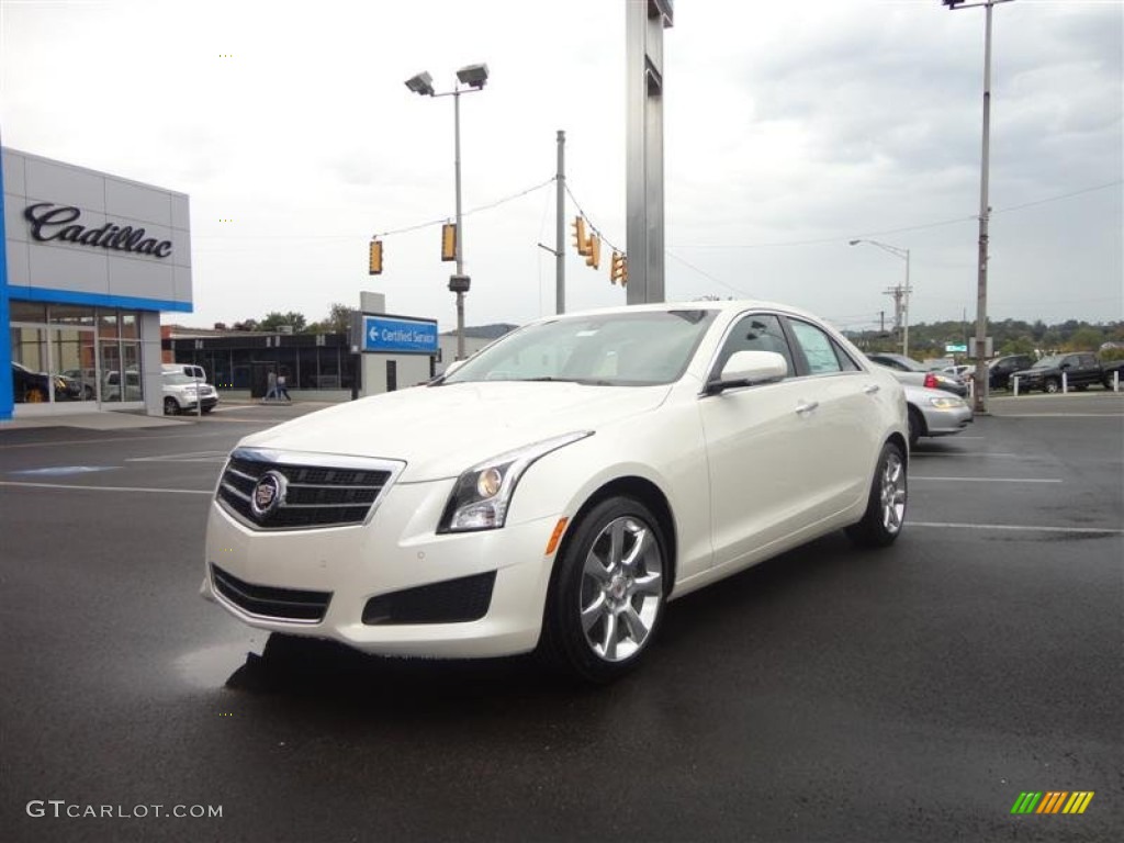 White Diamond Tricoat 2013 Cadillac ATS 2.5L Luxury Exterior Photo #71558227