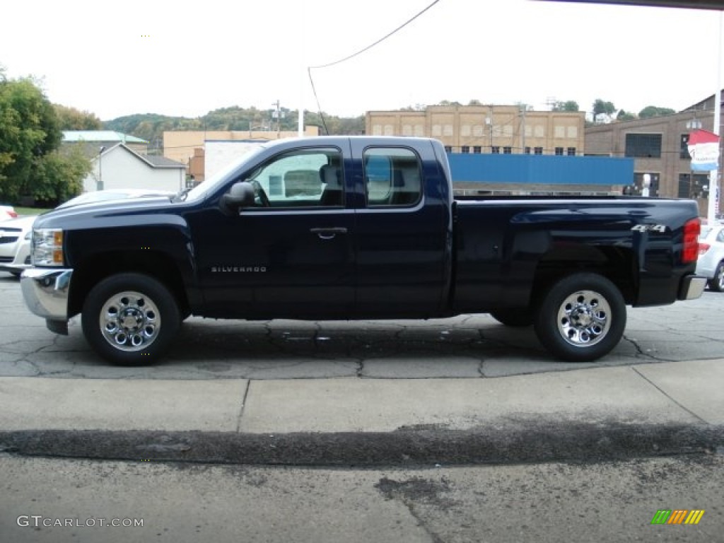 2012 Silverado 1500 LS Extended Cab 4x4 - Imperial Blue Metallic / Dark Titanium photo #5