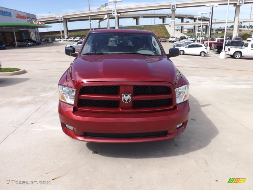Deep Cherry Red Crystal Pearl 2012 Dodge Ram 1500 Express Quad Cab 4x4 Exterior Photo #71558281