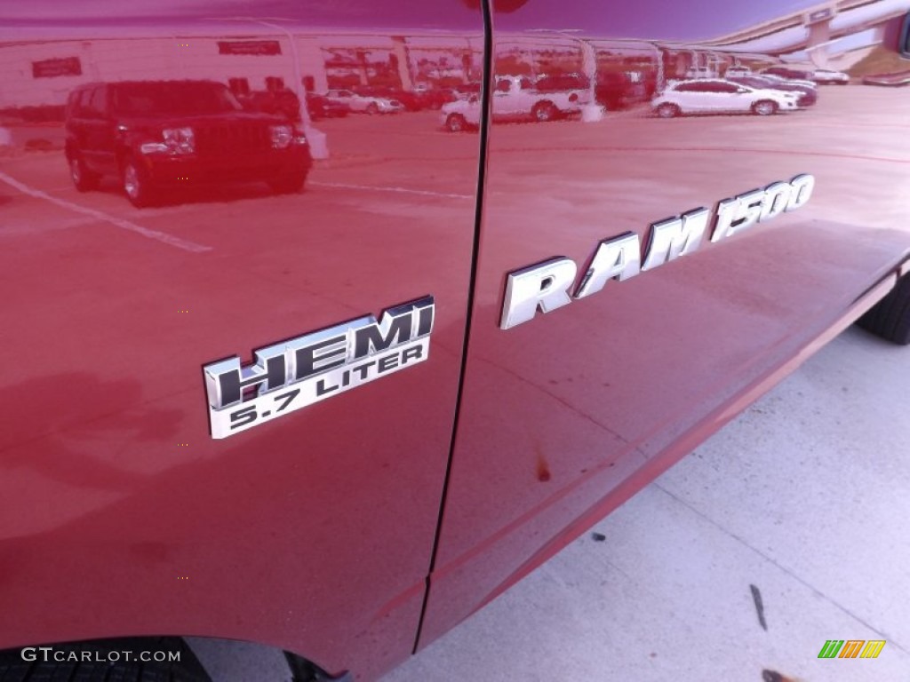 2012 Ram 1500 Express Quad Cab 4x4 - Deep Cherry Red Crystal Pearl / Dark Slate Gray/Medium Graystone photo #22