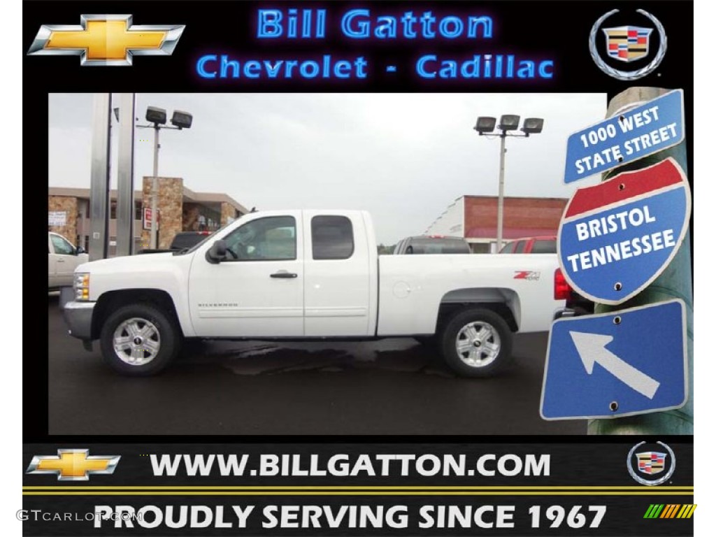 2012 Silverado 1500 LT Extended Cab 4x4 - Summit White / Ebony photo #1