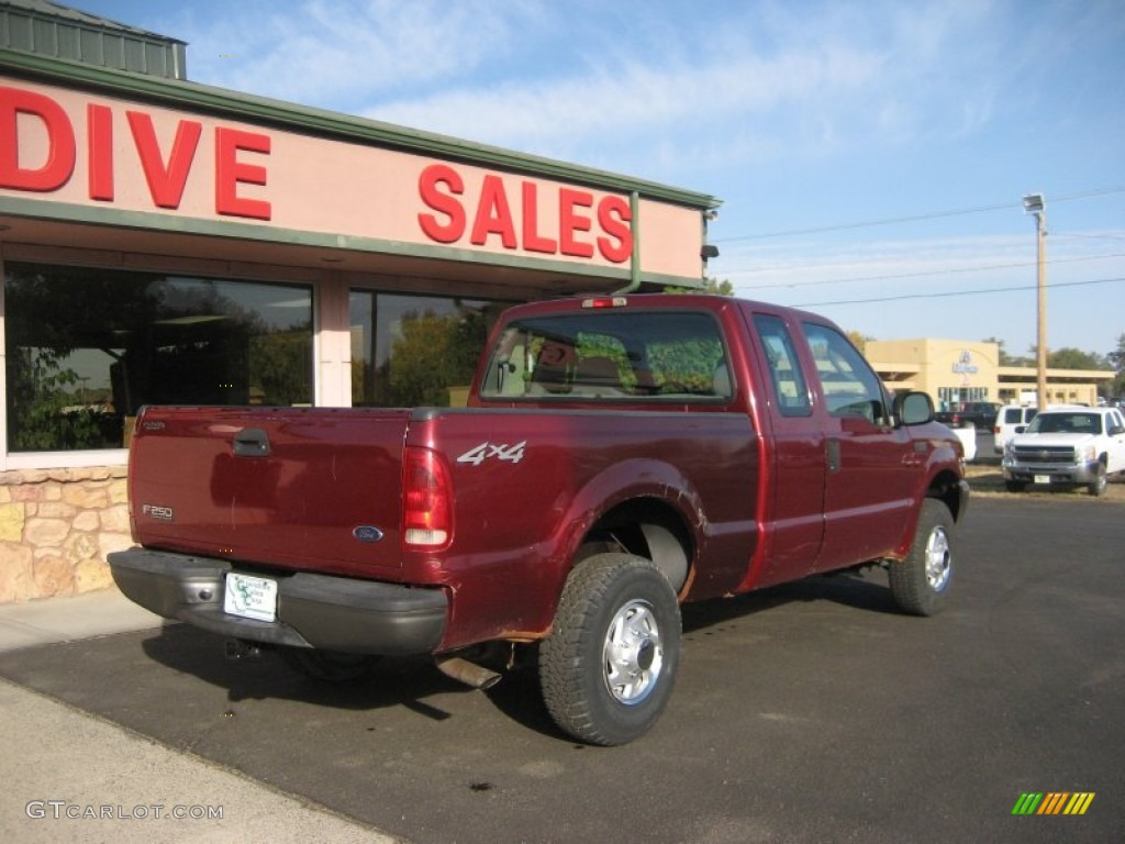 2004 F250 Super Duty XL SuperCab 4x4 - Dark Toreador Red Metallic / Medium Flint photo #6