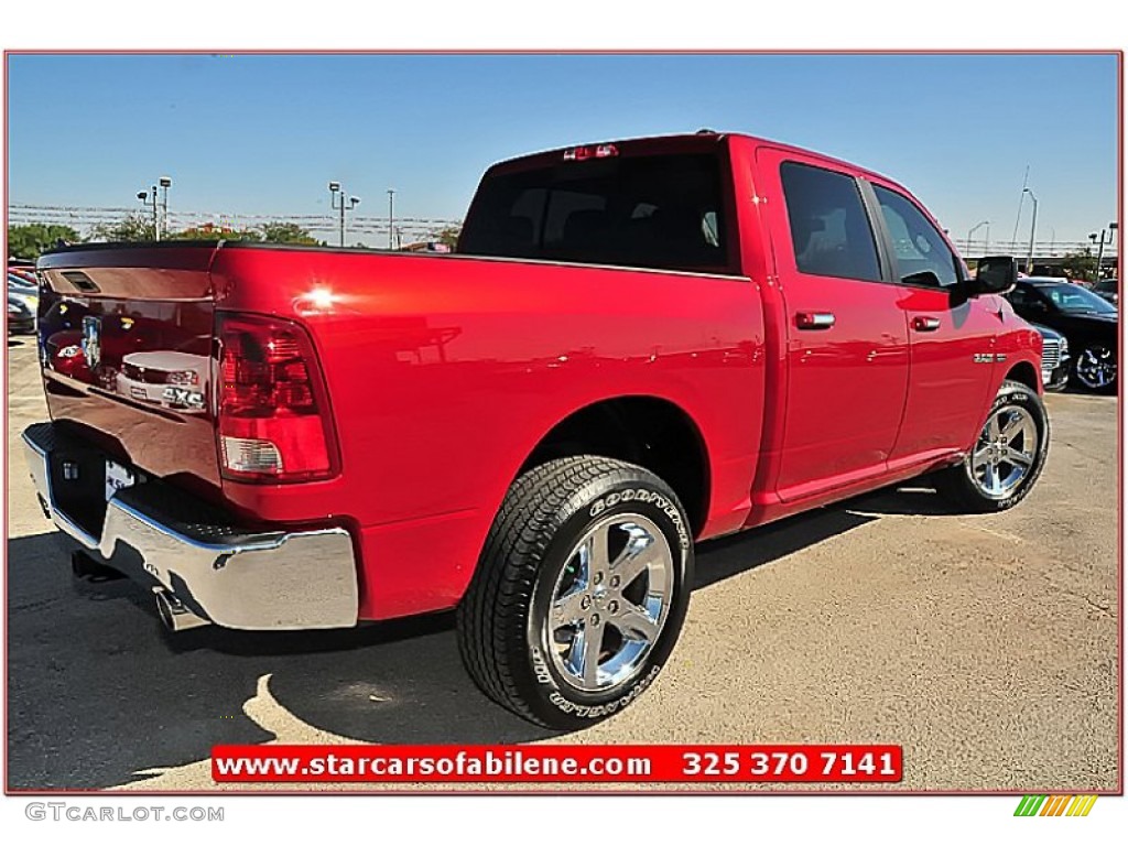 2010 Ram 1500 Lone Star Crew Cab 4x4 - Inferno Red Crystal Pearl / Dark Slate/Medium Graystone photo #6