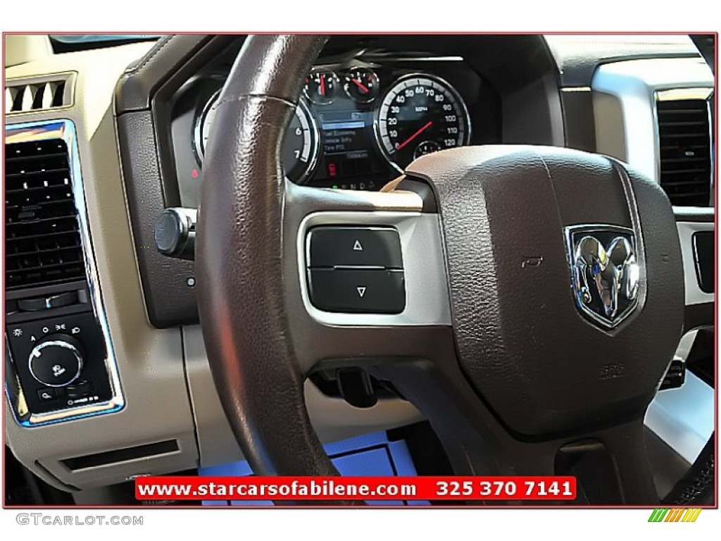 2010 Ram 1500 Laramie Crew Cab 4x4 - Austin Tan Pearl / Light Pebble Beige/Bark Brown photo #15