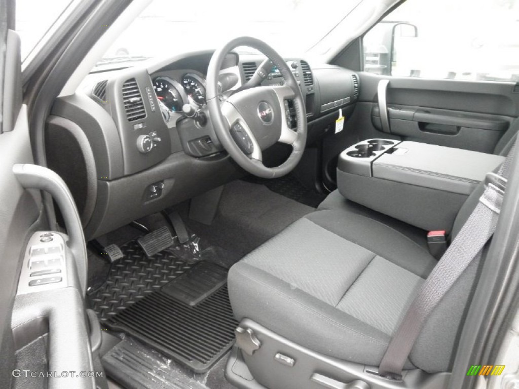 Ebony Interior 2013 GMC Sierra 2500HD SLE Crew Cab 4x4 Photo #71562595