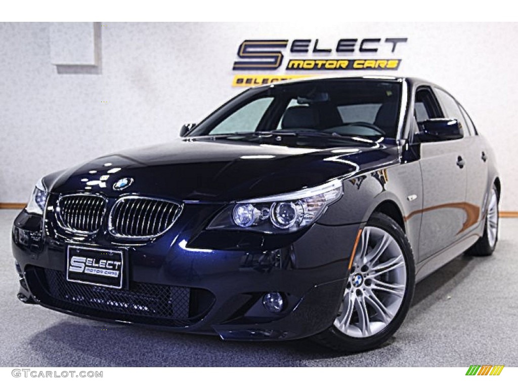 2010 5 Series 535i Sedan - Carbon Black Metallic / Black photo #1