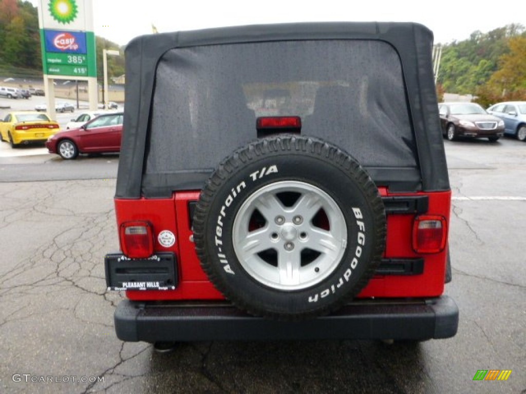 2006 Wrangler Sport 4x4 - Flame Red / Dark Slate Gray photo #4