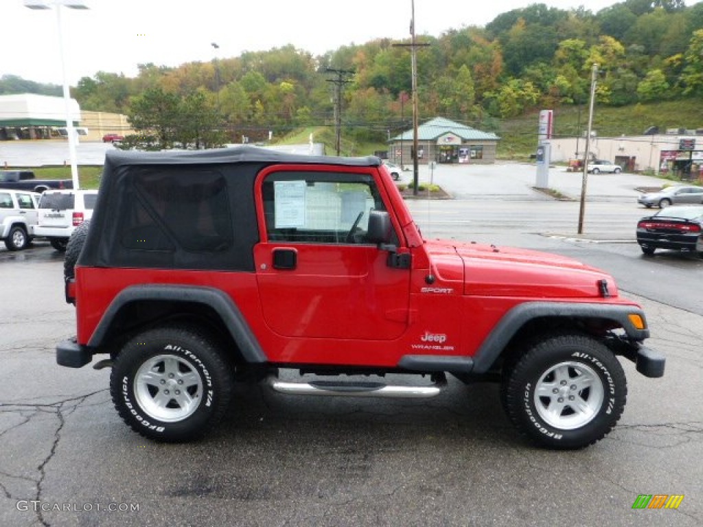 2006 Wrangler Sport 4x4 - Flame Red / Dark Slate Gray photo #6