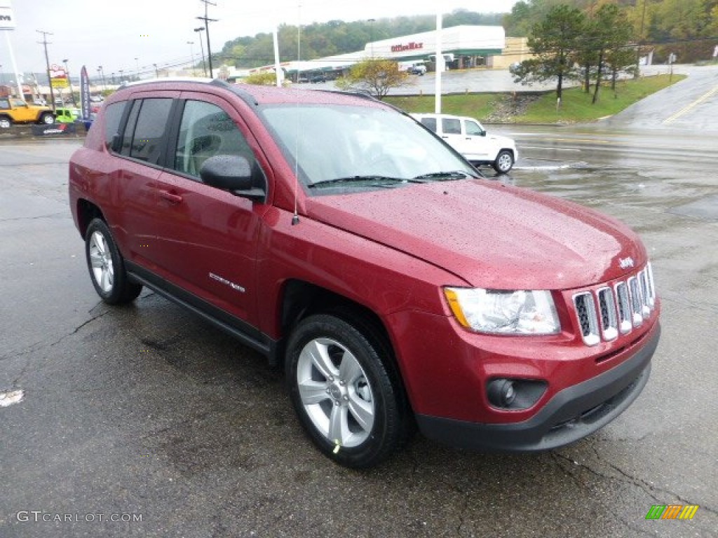 Deep Cherry Red Crystal Pearl 2013 Jeep Compass Sport 4x4 Exterior Photo #71564434