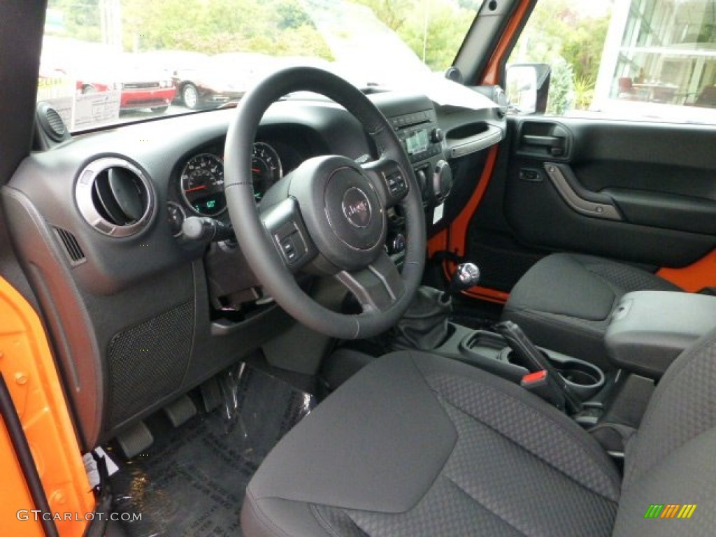 Black Interior 2013 Jeep Wrangler Sport S 4x4 Photo #71564818
