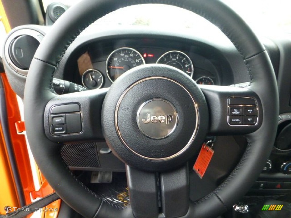 2013 Jeep Wrangler Sport S 4x4 Black Steering Wheel Photo #71564839