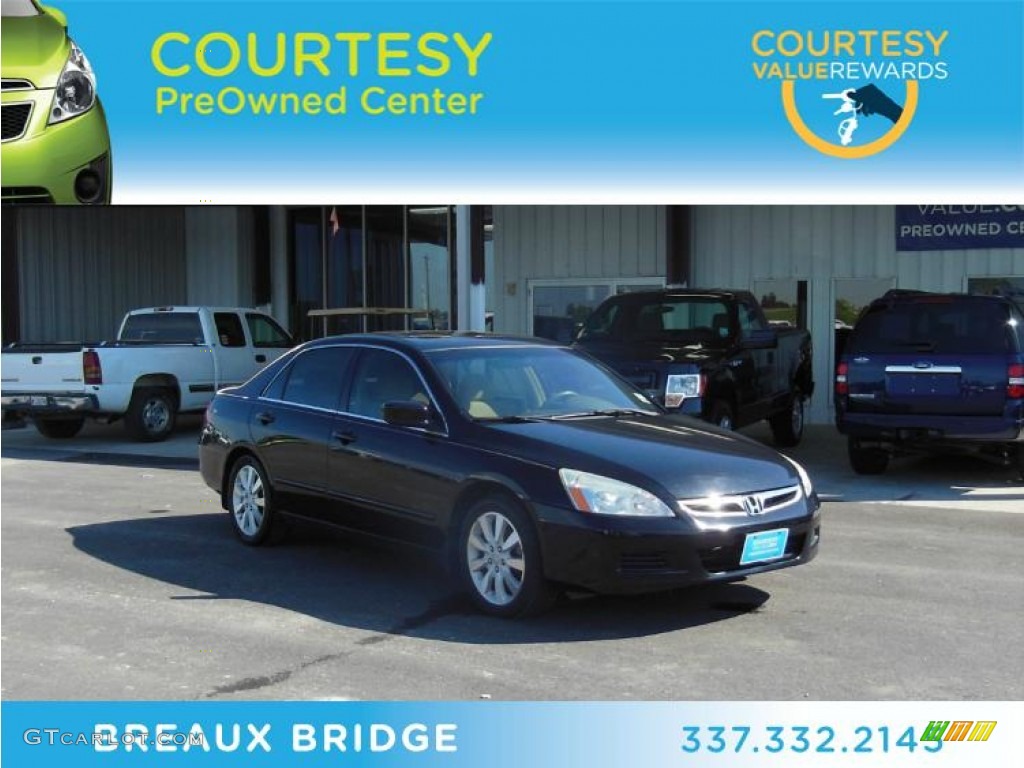 2006 Accord LX V6 Sedan - Nighthawk Black Pearl / Ivory photo #1